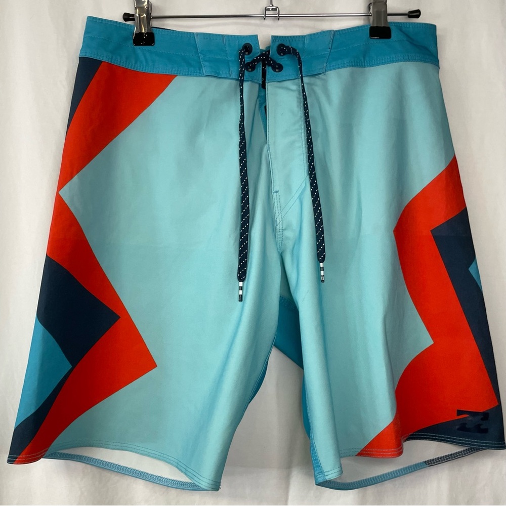 Billabong Men's Blue and Red Swim Shorts